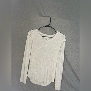 KidPik gray ruffle shirt